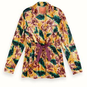 NWT Scotch & Soda Velvet Floral Print Jacket